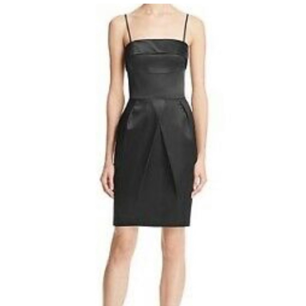 Bailey/44 Black Satin Cocktail Dress with pockets - sz 2 - worn once